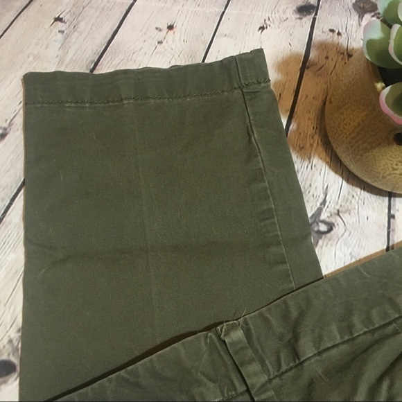 Tommy Hilfiger olive green straight leg brushed cotton pants - Picture 5 of 8